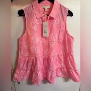 Lilly Pulitzer Pink Seashell Blouse